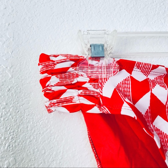 JCPenney NWT Geometric Boho Swim Ruched Side Bikini Bottom Large - Picture 3 of 6